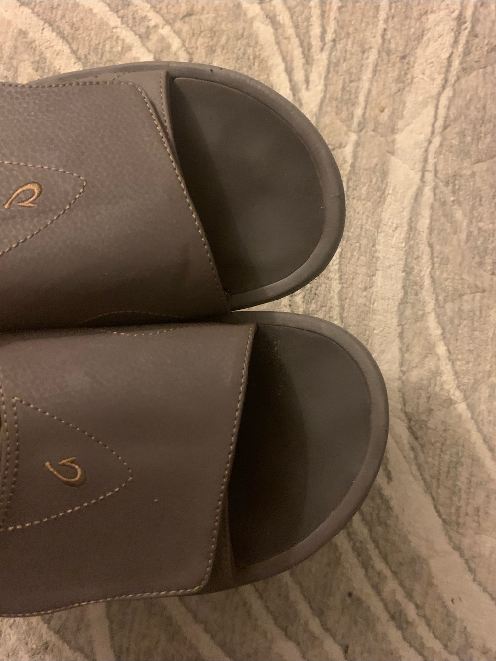 OluKai Men's Brown Slide Sandals - Picture 3 of 3